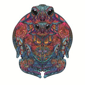 Each Piece Is Animal Shaped Christmas Gift Colorful Elephant Turtle Wooden Jigsaw Puzzles (Option: 12Style-A5)