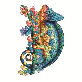 Each Piece Is Animal Shaped Christmas Gift Colorful Elephant Turtle Wooden Jigsaw Puzzles (Option: 13Style-A3)